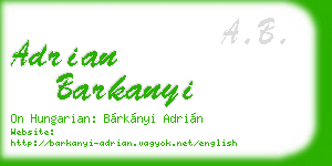 adrian barkanyi business card